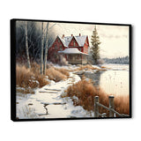 Calm Red Barn In Winter II