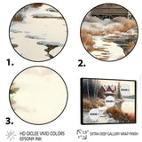 Calm Red Barn In Winter II