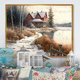 Calm Red Barn In Winter II