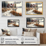 Calm Red Barn In Winter II