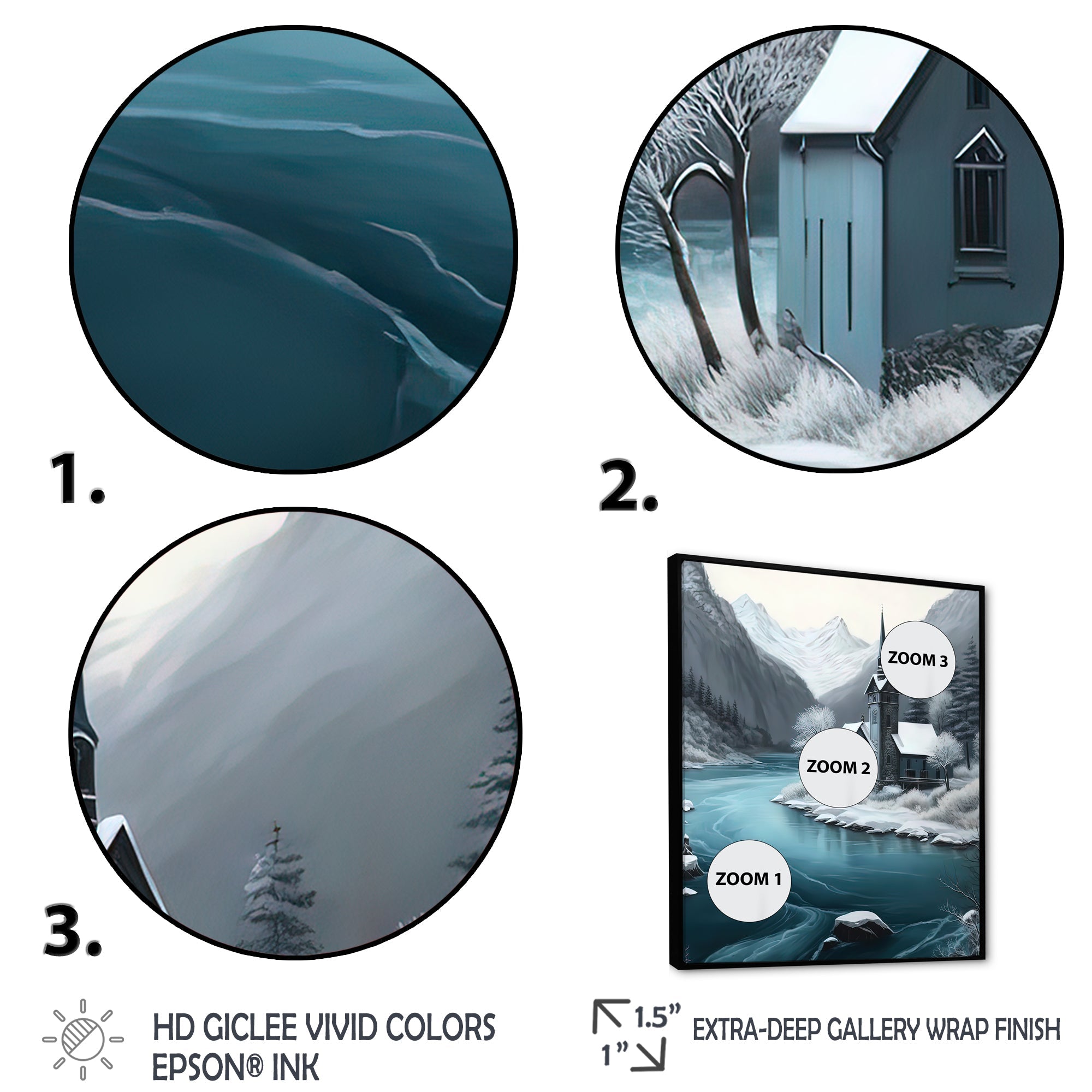 Church On A Lake In Winter III