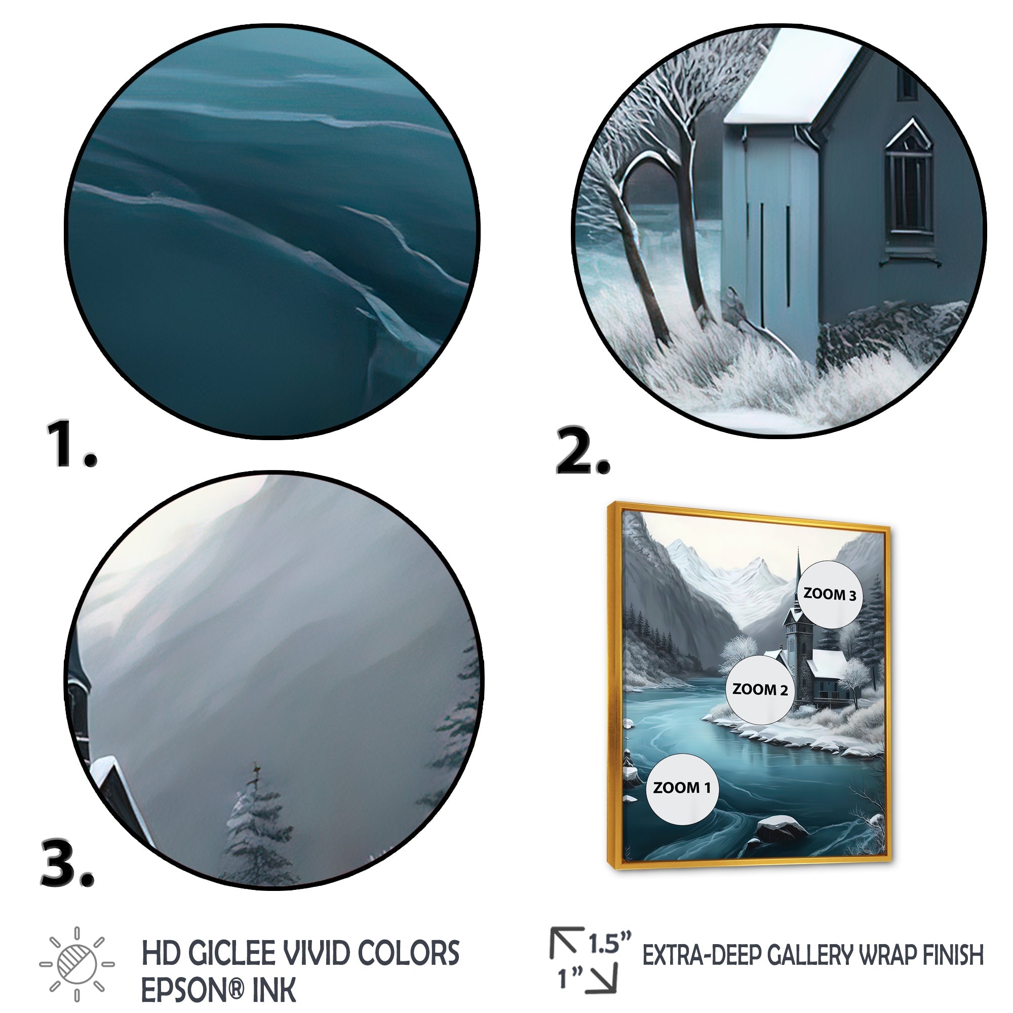 Church On A Lake In Winter III