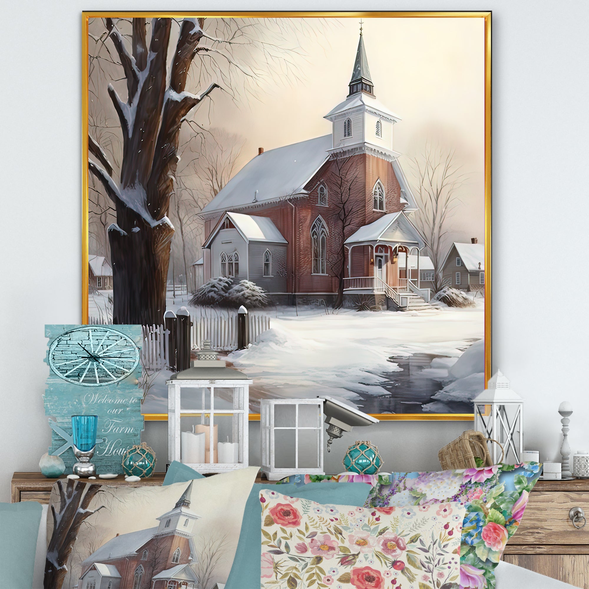 Church In Country During Winter II