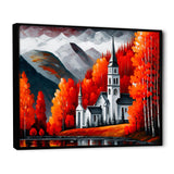 Monochrome Orange Church In Winter