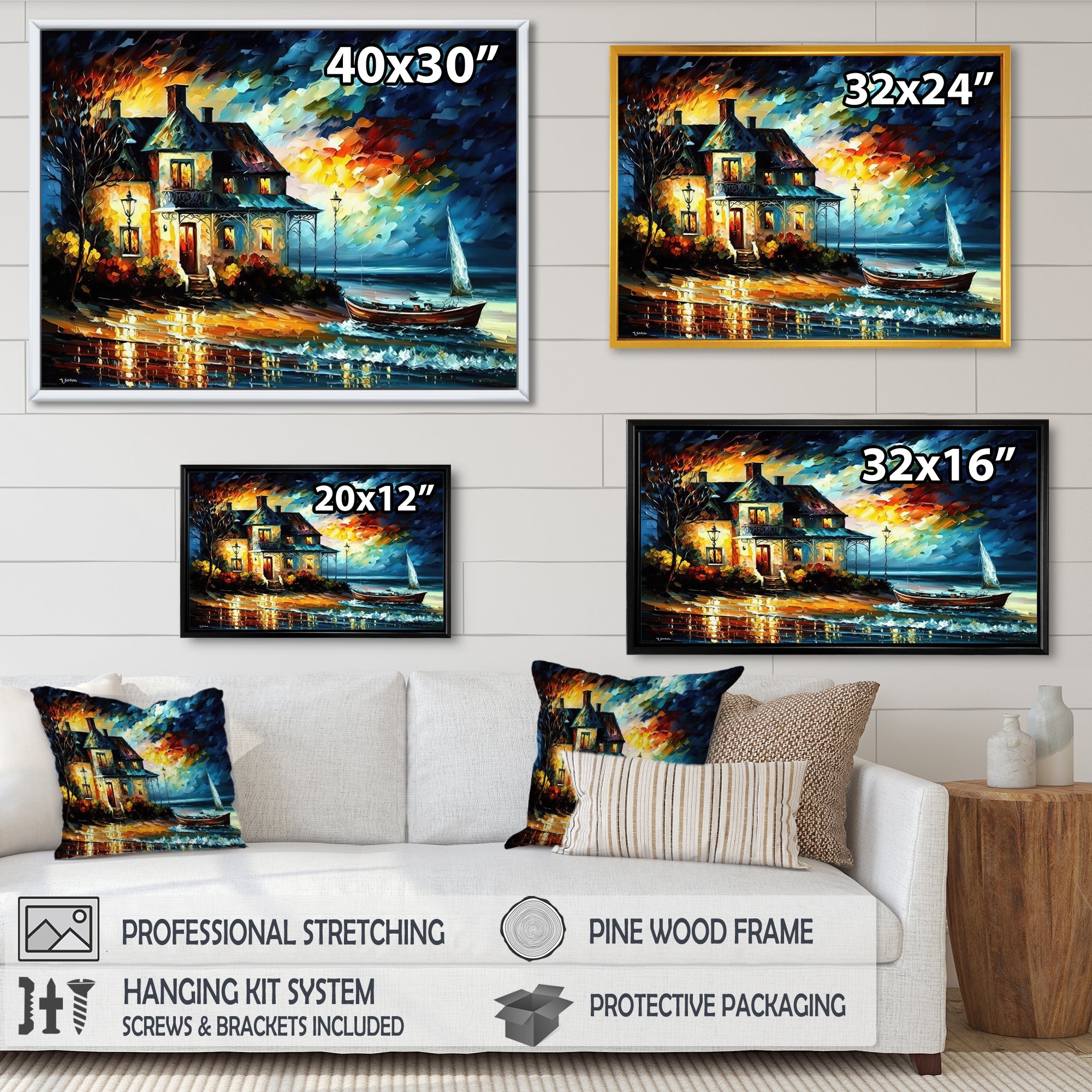 Monochome Yellow And Grey Farm I