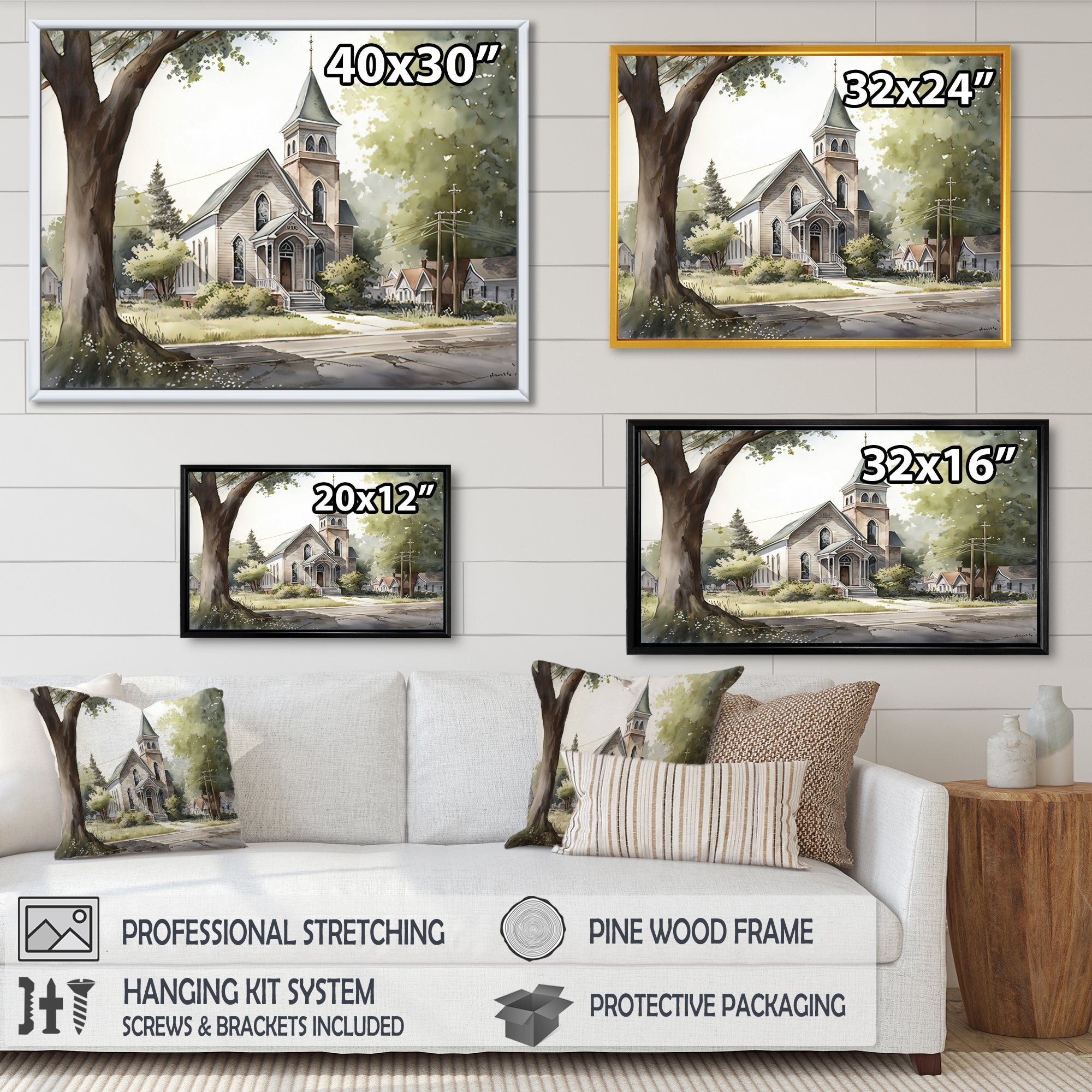 Monochome Yellow And Grey Farm III