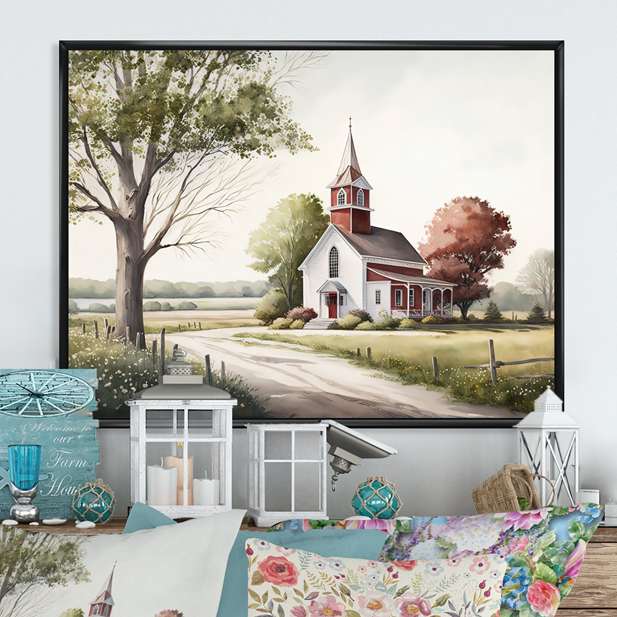 Monochome Yellow And Grey Farm VI