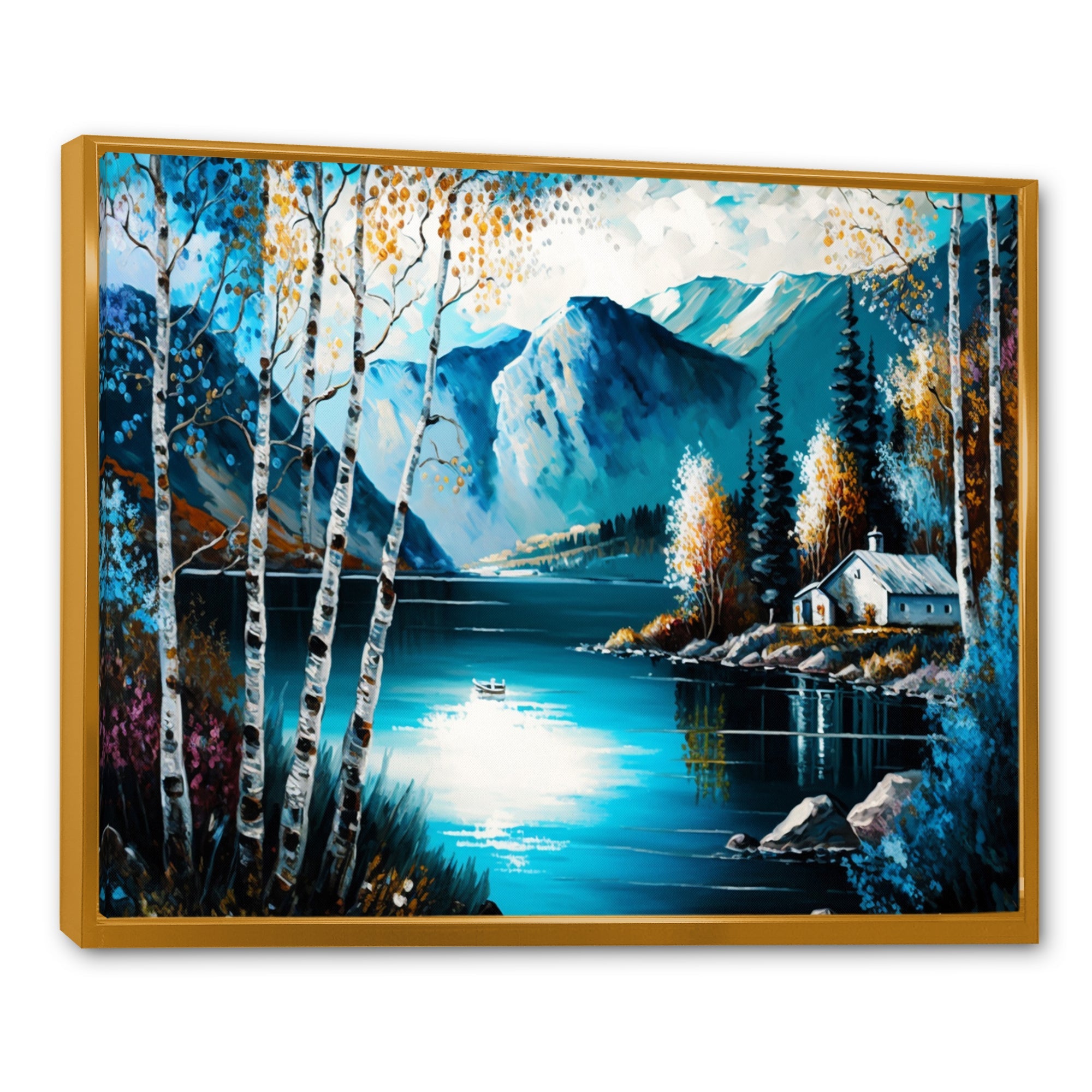 Cabin By A Lake In Fall II