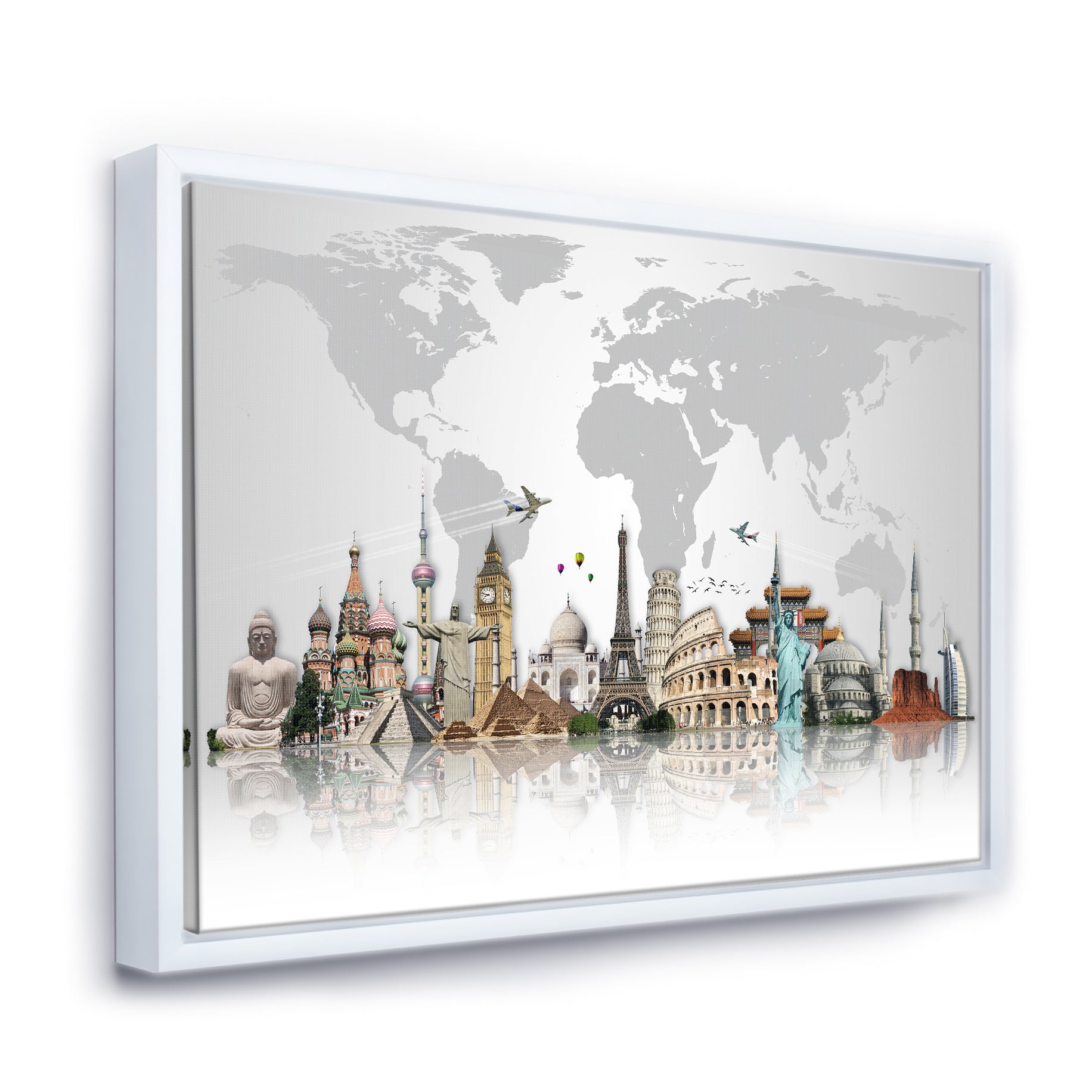 Famous Monuments Across World Wall Art