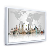 Famous Monuments Across World Wall Art
