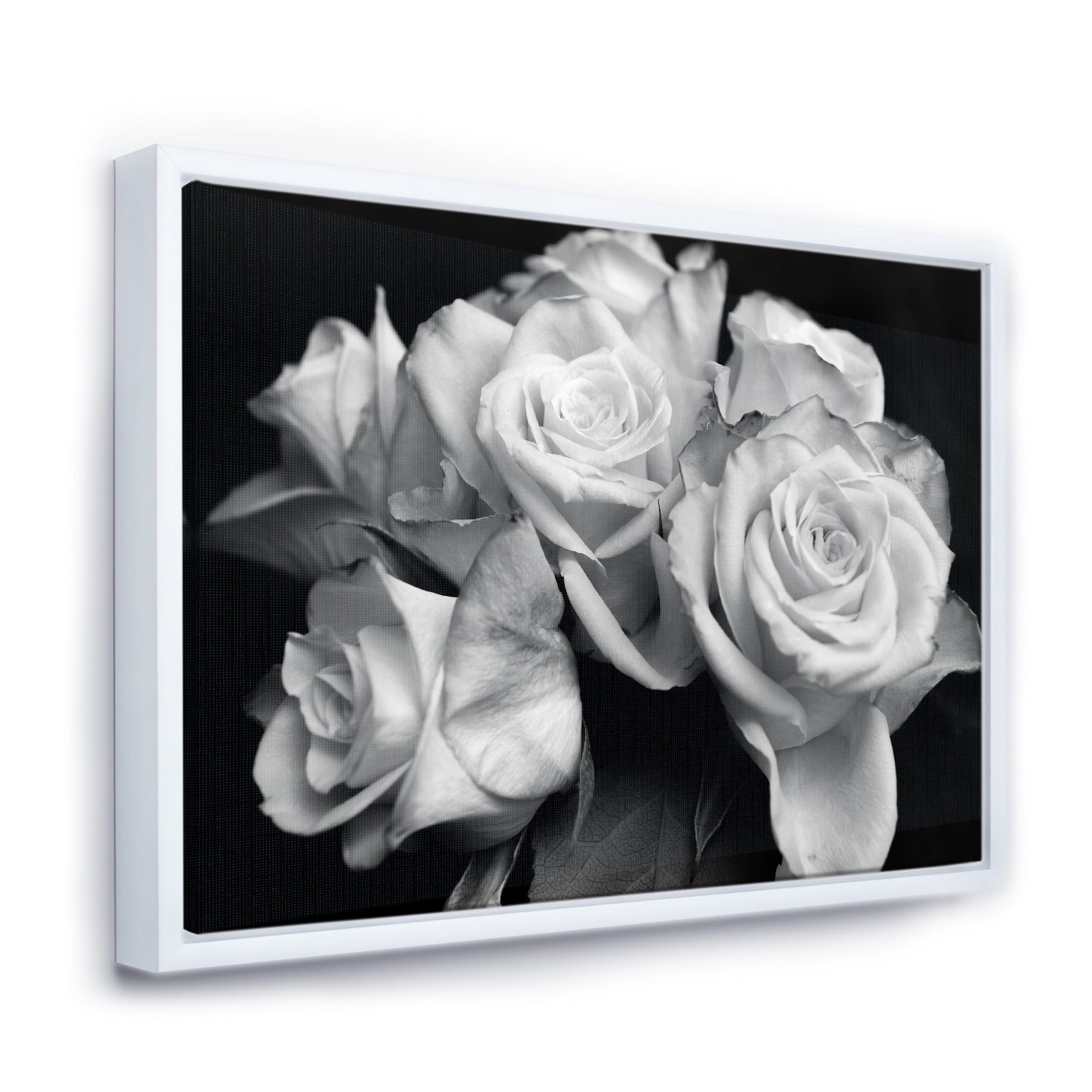 Bunch of Roses Black and White Wall Art