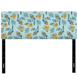 Seamless Decorative with Birds, Berries upholstered headboard