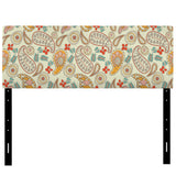 Paisley Pattern upholstered headboard