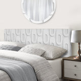 Curved Shape Pattern upholstered headboard