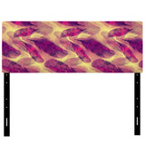 Feathers Boho Pattern upholstered headboard