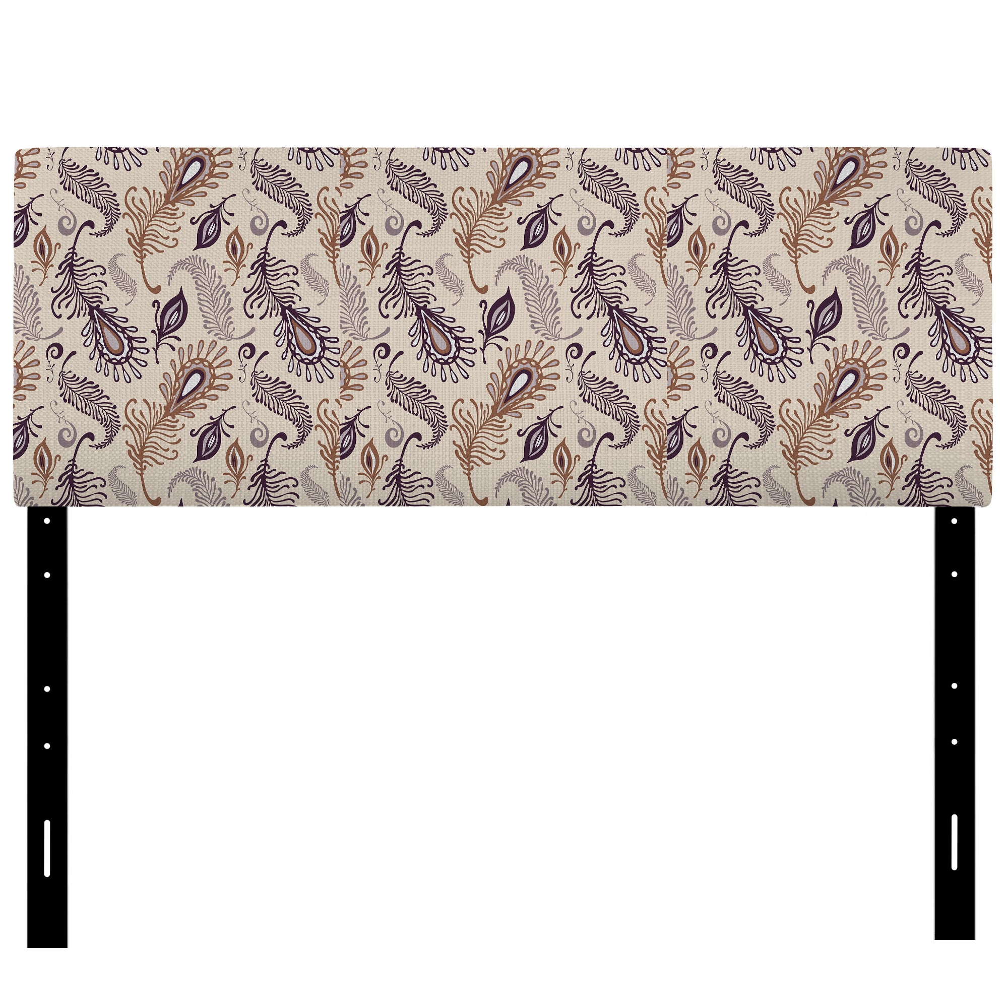 Various Feather Pattern upholstered headboard