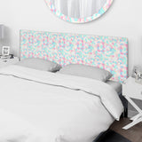 Pattern of Undulating Geometric Forms upholstered headboard
