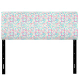 Pattern of Undulating Geometric Forms upholstered headboard