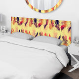 Pattern with Imprints of Flying Bird Feathers upholstered headboard