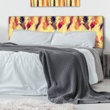 Pattern with Imprints of Flying Bird Feathers upholstered headboard