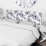 Vintage Style Flower Pattern upholstered headboard
