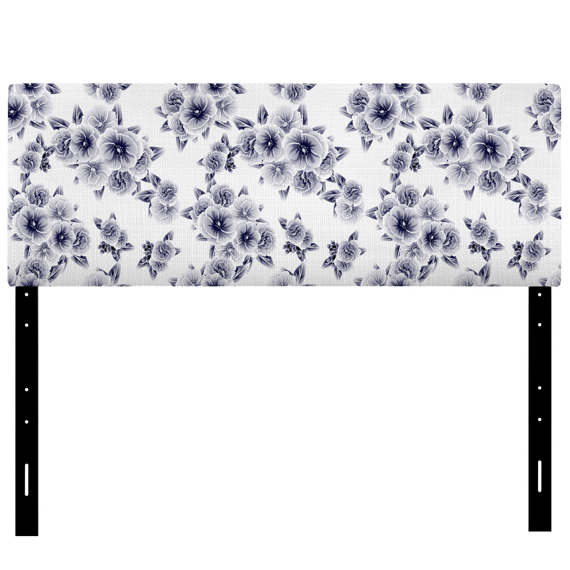 Vintage Style Flower Pattern upholstered headboard