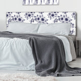 Vintage Style Flower Pattern upholstered headboard