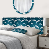 Waves Pattern upholstered headboard