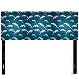Waves Pattern upholstered headboard