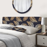 Pattern with Feathers upholstered headboard