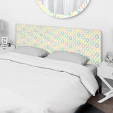 Retro Pattern with Stars upholstered headboard