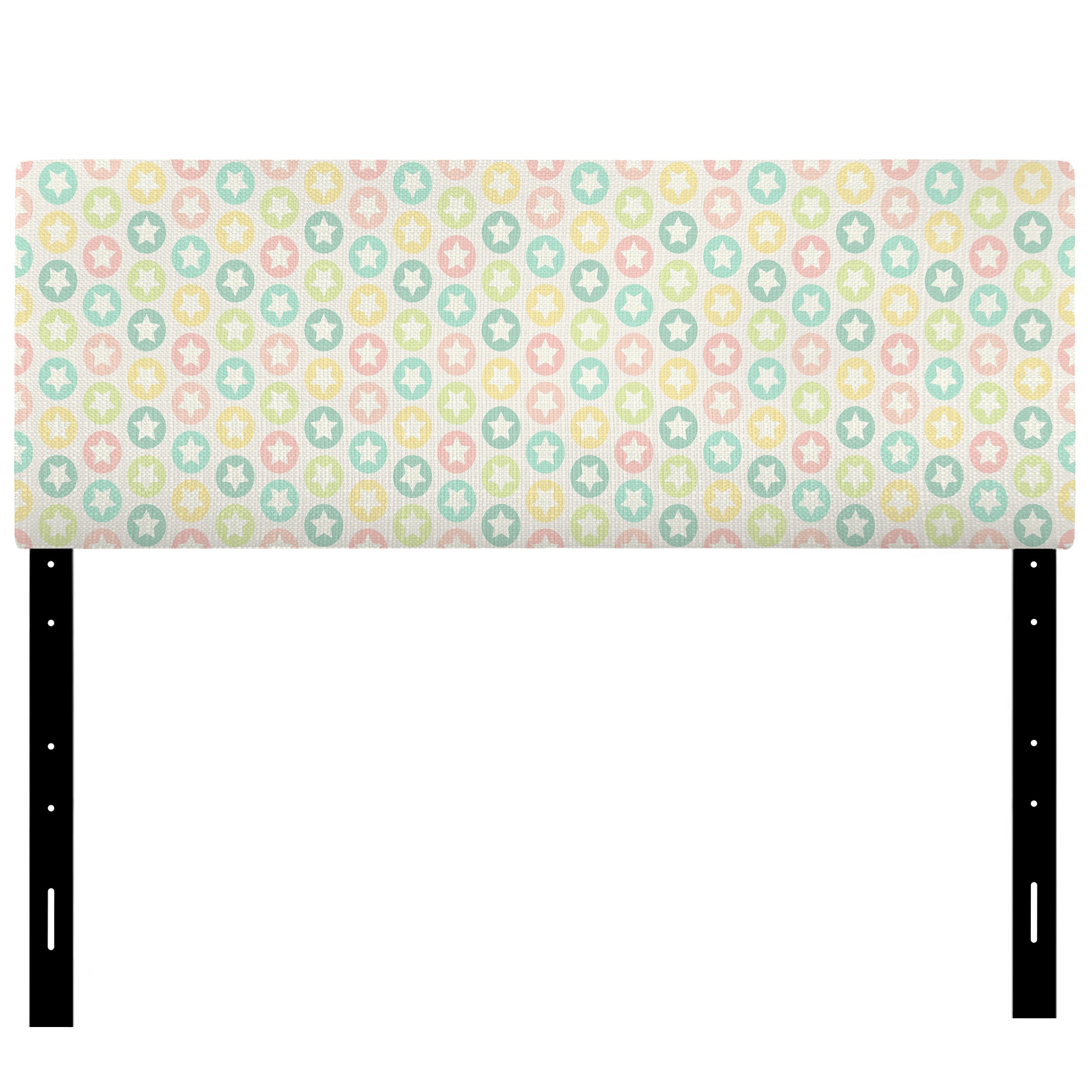 Retro Pattern with Stars upholstered headboard