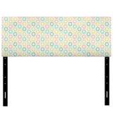 Retro Pattern with Stars upholstered headboard