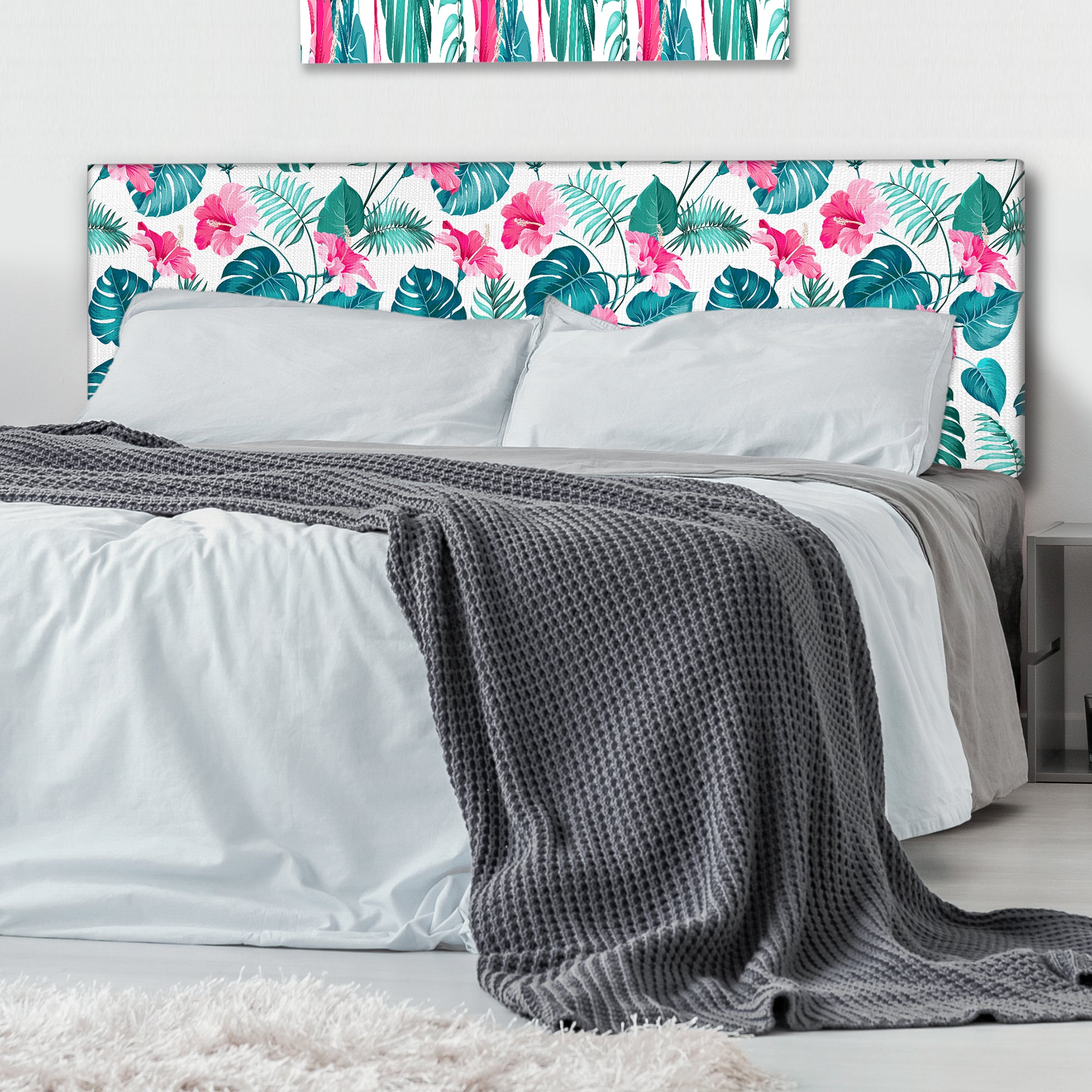 Blossom Flowers upholstered headboard