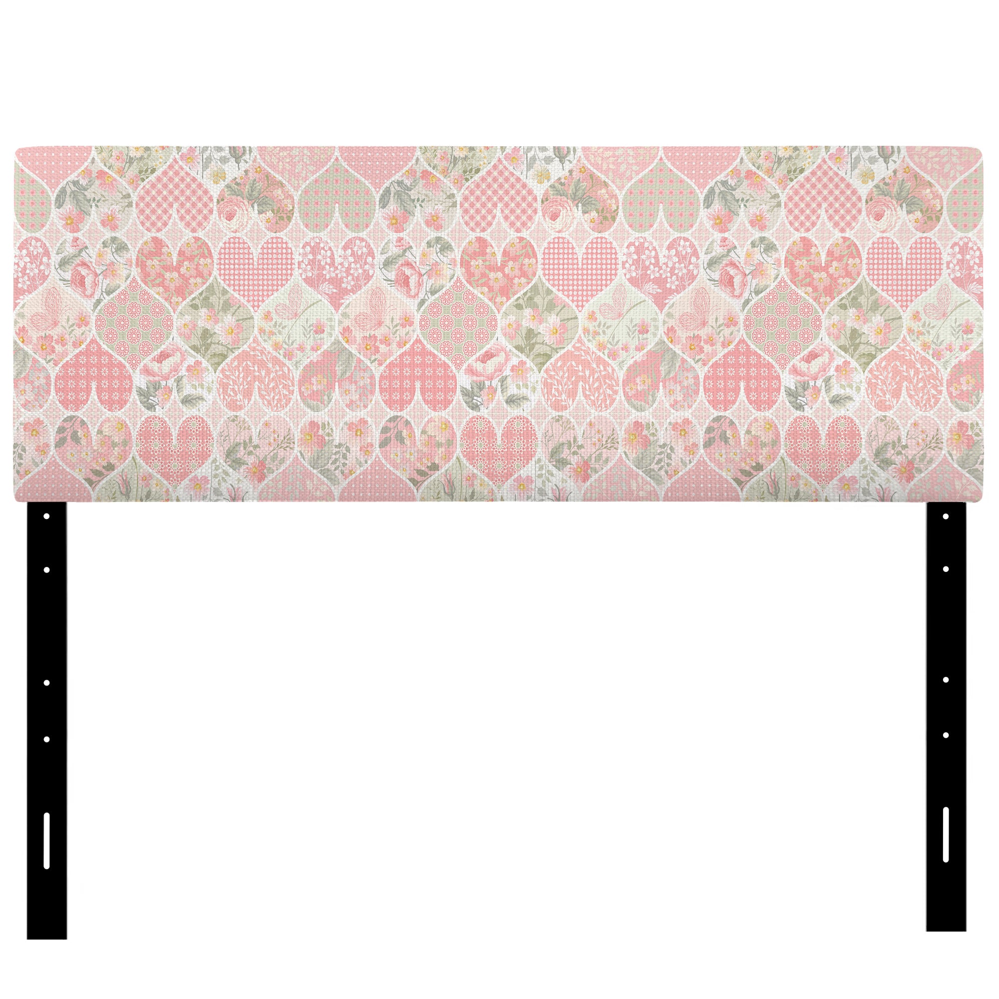 Patchwork Pattern upholstered headboard