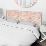 Patchwork Pattern with Flowers upholstered headboard