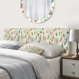 Pattern with Native Indian-American Dream Catcher upholstered headboard