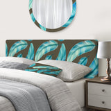 Pattern with Colorful Feathers upholstered headboard