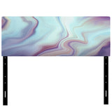 Marbled Liquid Agate Colours upholstered headboard