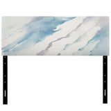 Modern Abstract Drift upholstered headboard