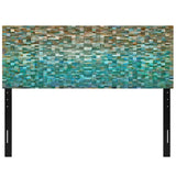 Blocked Abstract upholstered headboard