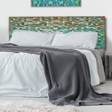 Blocked Abstract upholstered headboard