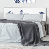 Navy Blue Eucalyptus I upholstered headboard