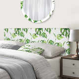 Vintage Floral Tropical Leaves II upholstered headboard