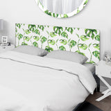 Vintage Floral Tropical Leaves II upholstered headboard