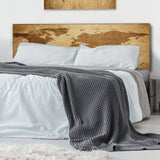 Ancient Map of The World V upholstered headboard