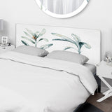 Tropical Jungle Leaves upholstered headboard