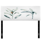 Tropical Jungle Leaves upholstered headboard
