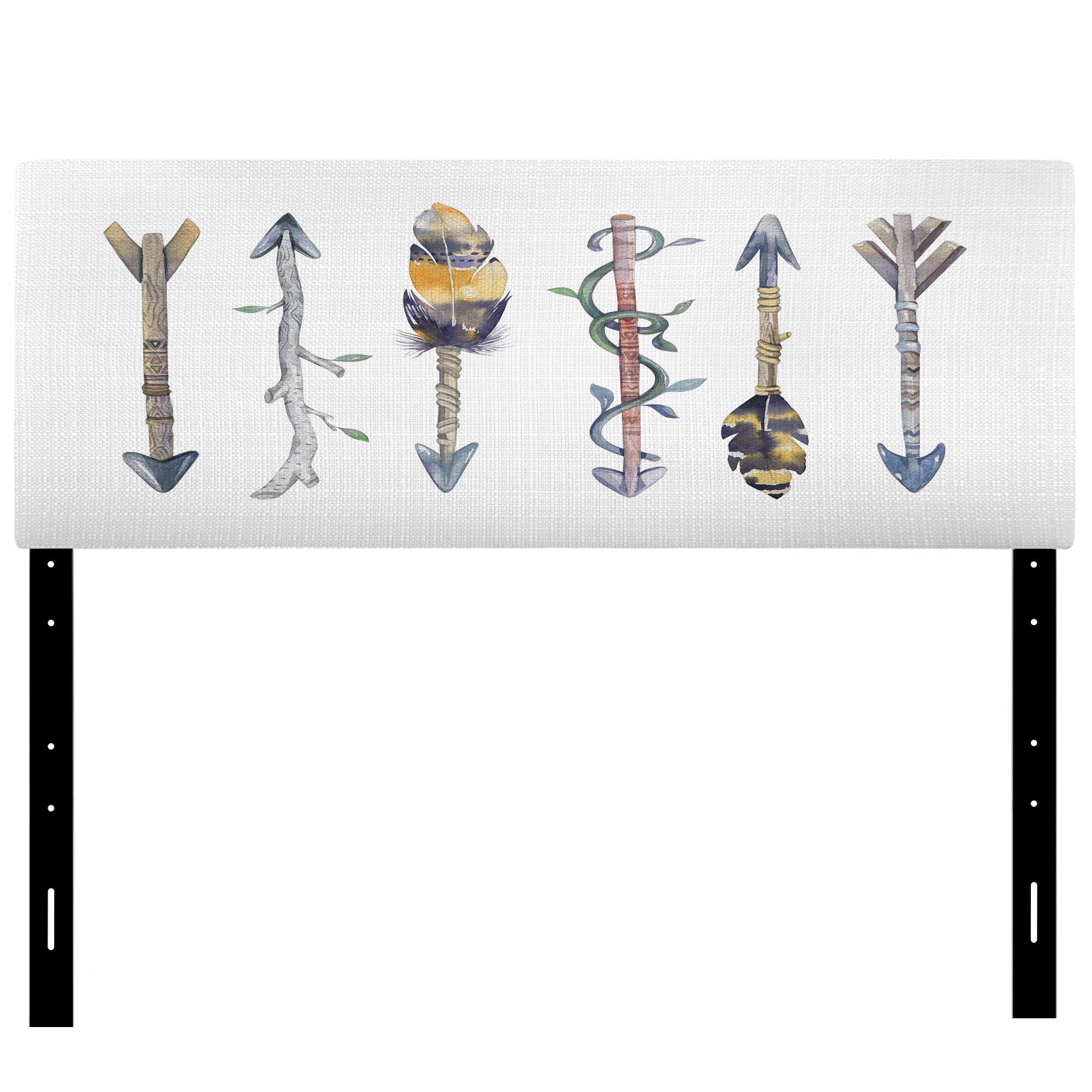 Colorful Ethnics Arrows In Native American Style upholstered headboard