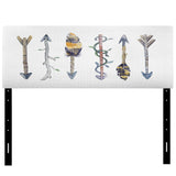Colorful Ethnics Arrows In Native American Style upholstered headboard